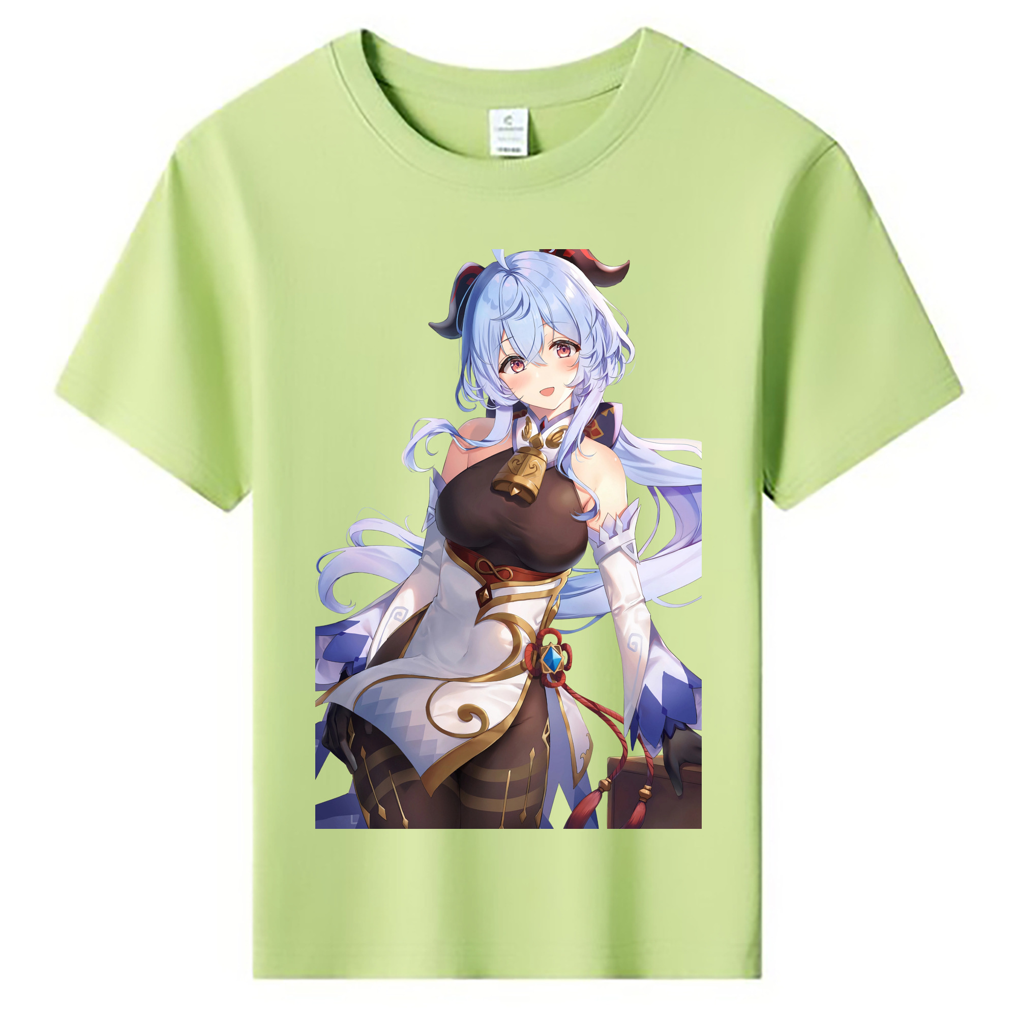 げんし神 甘雨 かんう genshin Ganyu 綿100％キッズTシャツ（フロントプリント）